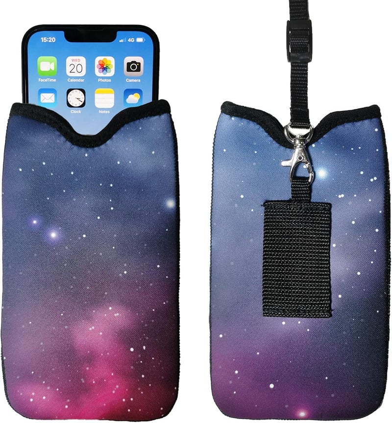 Tainada Men Women Neoprene Shockproof Cell Phone Sleeve Pouch Carrying Case Bag w/Neck Lanyard, Belt Loop Holster for iPhone 17/16 Pro Max, Air, 16 Plus, 16e, Samsung S25+, S24, A56, Z Fold7 (Galaxy) - Image 1